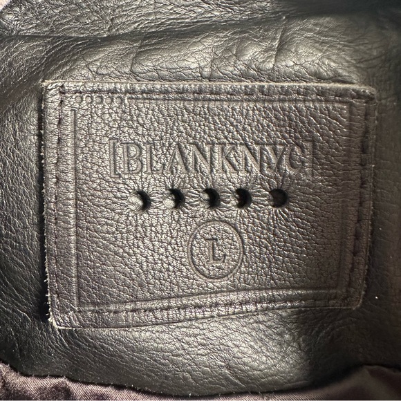 Blank NYC Black Embroidered Vegan Leather Moto Jacket - Picture 6 of 11